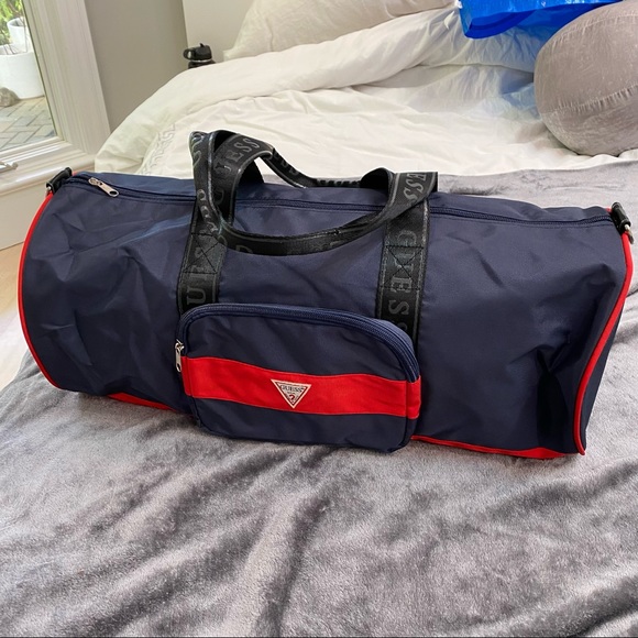 Guess Bags Guess Duffel Bag Red And Navy Poshmark